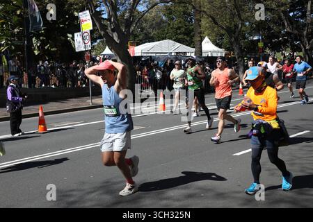 Sydney, Australie. 31 août 2025. Environ 35 000 personnes auraient participé au marathon de Sydney en 2025. La course de cette année est une première dans le cadre de la série des majors mondiaux. Crédit : Richard Milnes/Alamy Live News Banque D'Images