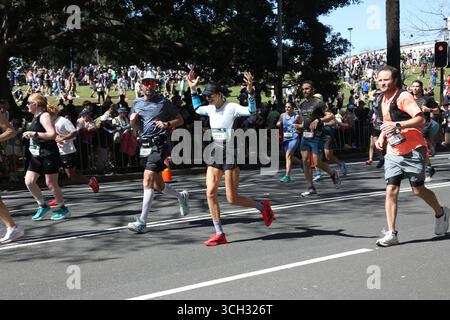 Sydney, Australie. 31 août 2025. Environ 35 000 personnes auraient participé au marathon de Sydney en 2025. La course de cette année est une première dans le cadre de la série des majors mondiaux. Crédit : Richard Milnes/Alamy Live News Banque D'Images