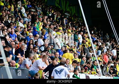 SITTARD, 31-08-2025, Fortuna Sittard Stadium, saison 2025/2026, football néerlandais Eredivisie, match entre Fortuna Sittard et NEC Nijmegen, photo montre des fans de Fortuna Credit : Pro Shots / Alamy Live News Banque D'Images