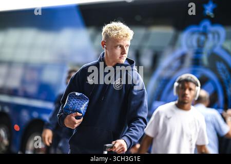 Gand, Belgique. 31 août 2025. Joaquin Seys du Club arrive à un match de football entre KAA Gent et Club Bruges, dimanche 31 août 2025 à Gand, le jour 6 de la première division 'Jupiler Pro League' 2025-2026 du championnat belge. BELGA PHOTO TOM GOYVAERTS crédit : Belga News Agency/Alamy Live News Banque D'Images