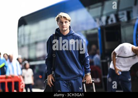 Gand, Belgique. 31 août 2025. Le gardien du club Nordin Jackers arrive à un match de football entre KAA Gent et Club Bruges, dimanche 31 août 2025 à Gent, le jour 6 de la première division 'Jupiler Pro League' 2025-2026 du championnat belge. BELGA PHOTO TOM GOYVAERTS crédit : Belga News Agency/Alamy Live News Banque D'Images