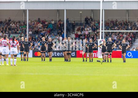 Exeter, Royaume-Uni. 31 août 2025. New Zealand Women v Japan Women Women Rugby World Cup Pool Sandy Park Exeter Sunday31, August,2025Sandy Park, Copyright Credit : Martin Edwards/Alamy Live News Banque D'Images