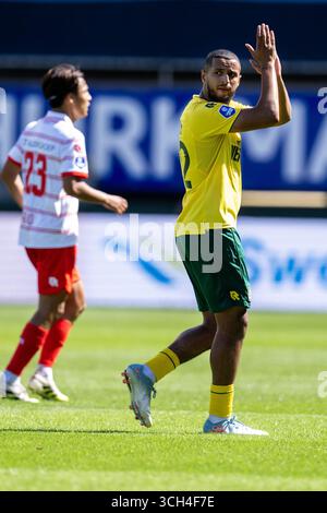 Sittard, pays-Bas. 31 août 2025. SITTARD, 31-08-2025, Fortuna Sittard Stadium, saison 2025/2026, football néerlandais Eredivisie, match entre Fortuna Sittard et NEC Nijmegen, photo montre le joueur de Fortuna Sittard Mo Ihattaran pendant le match Fortuna Sittard - NEC Credit : Pro Shots/Alamy Live News Banque D'Images