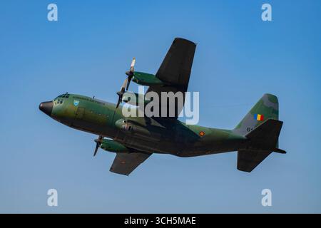 C-130 Hercules au BIAS Air Show 2025 à Bucarest, Roumanie Banque D'Images
