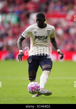 El Hadji Malick Diouf de West Ham United lors du premier League match au City Ground, Nottingham. Date de la photo : dimanche 31 août 2025. Banque D'Images