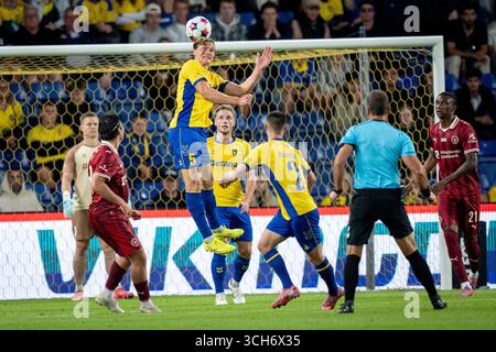 Brondby, Danemark. 31 août 2025. Rasmus Lauritsen de Broendby lors du match de Superliga entre Broendby IF et FC Midtjylland au Broendby Stadium le dimanche 31 août 2025. (Photo : IDA Marie Odgaard /Ritzau Scanpix) crédit : Ritzau/Alamy Live News Banque D'Images