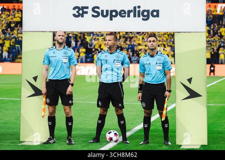 Brondby, Danemark. 31 août 2025. Arbitre Morten Krogh vu lors du match de 3F Superliga entre Broendby IF et le FC Midtjylland au Brondby Stadion à Brondby. Crédit : Gonzales photo/Alamy Live News Banque D'Images