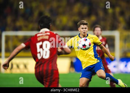 Brondby, Danemark. 31 août 2025. Filip Bundgaard de Broendby vu lors du match de 3F Superliga entre Broendby IF et FC Midtjylland au Brondby Stadion à Brondby. Crédit : Gonzales photo/Alamy Live News Banque D'Images