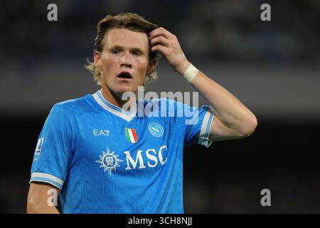 Napoli, Italie. 01 Sep, 2025. Scott McTominay de Napoli lors du match de football Serie A entre Napoli et Cagliari au stade Diego Armando Maradona de Naples, dans le sud de l'italie - samedi 30 août 2025. Sport - Soccer . (Photo de Alessandro Garofalo/LaPresse) crédit : LaPresse/Alamy Live News Banque D'Images