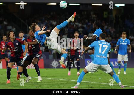Napoli, Italie. 01 Sep, 2025. Scott McTominay de Napoli lors du match de football Serie A entre Napoli et Cagliari au stade Diego Armando Maradona de Naples, dans le sud de l'italie - samedi 30 août 2025. Sport - Soccer . (Photo de Alessandro Garofalo/LaPresse) crédit : LaPresse/Alamy Live News Banque D'Images