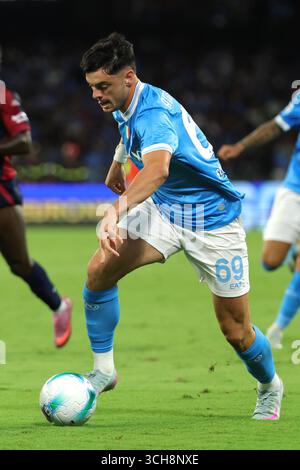 Napoli, Italie. 01 Sep, 2025. Giuseppe Ambrosino de Napoli lors du match de football Serie A entre Napoli et Cagliari au stade Diego Armando Maradona à Naples, dans le sud de l'italie - samedi 30 août 2025. Sport - Soccer . (Photo de Alessandro Garofalo/LaPresse) crédit : LaPresse/Alamy Live News Banque D'Images