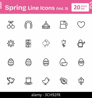 Icônes Spring Line (Vol. 3) Illustration de Vecteur