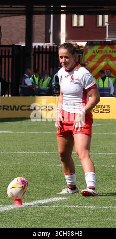 Northampton, Royaume-Uni. 31 août 2025. L'espagnole Amalia Argudo (stade Toulousain) lors de la Coupe du monde de rugby féminin 2025 dans la poule C entre l'Irlande et l'Espagne au Franklin's Gardens, Northampton le 31 août 2025 crédit : action Foto Sport/Alamy Live News Banque D'Images