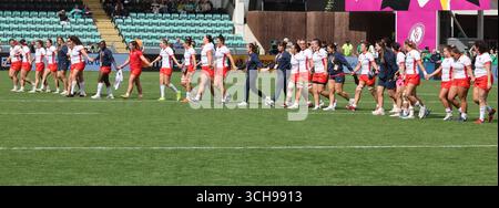 Northampton, Royaume-Uni. 31 août 2025. Les joueurs espagnols dafter Women's Rugby World Cup 2025 Pool C match entre l'Irlande contre l'Espagne à Franklin's Gardens, Northampton le 31 août 2025 crédit : action Foto Sport/Alamy Live News Banque D'Images