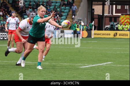 Northampton, Royaume-Uni. 31 août 2025. L'irlandaise Cliodhna Moloney MacDonald (Exeter Chiefs) en action lors de la Coupe du monde de rugby féminin 2025 dans la poule C entre l'Irlande et l'Espagne au Franklin's Gardens, Northampton le 31 août 2025 crédit : action Foto Sport/Alamy Live News Banque D'Images
