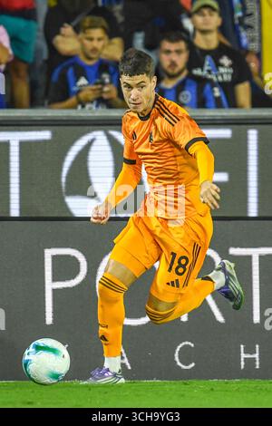 Pise, Italie. 01 Sep, 2025. Matias Soule' Malvano (Roma) pendant Pise SC vs AS Roma, match de football italien Serie A à Pise, Italie, août 30 2025 crédit : Agence photo indépendante/Alamy Live News Banque D'Images