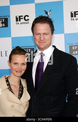 Florian Henckel von Donnersmarck et son épouse Christiane Asschenfeldt aux Spirit Awards de film Independent à Santa Monica Beach à Santa Monica, Los Angeles - 24 février 2007 Banque D'Images