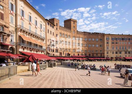 la piazza del campo centrale à sienne toscane italie Banque D'Images