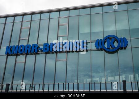 Munich, Allemagne. 01 Sep, 2025. Le siège de Knorr-Bremse SYSTEME für Nutzfahrzeuge GmbH. Crédit : Peter Kneffel/dpa/Alamy Live News Banque D'Images