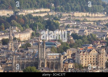Angleterre, Somerset, Bath, Alexandra Park, vue sur la ville depuis le parc Banque D'Images