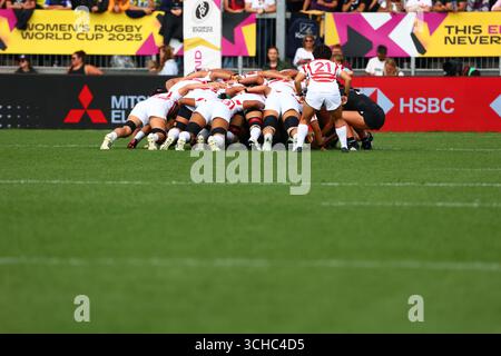 Exeter, Devon, Royaume-Uni. 31 août 2025. Coupe du monde de rugby pour femme Pool C : Nouvelle-Zélande v Japon à Sandy Park, Exeter. Photo : scrum. Crédit : Nidpor/Alamy Live News Banque D'Images
