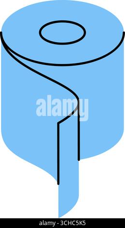 Rouleau souple. Rouleau d'essuie-tout. Illustration vectorielle Illustration de Vecteur
