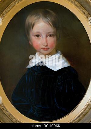 Portrait du duc de Brabant enfant 1840 Egide Charles Gustave Baron Wappers1803 - 1874 Belgique belge ( Egide Charles Gustave Baron Wappers (1803-1874), également connu sous le nom de Gustaf Wappers, était un peintre belge de sujets historiques et de genre, un représentant du mouvement romantique en Belgique ) Banque D'Images