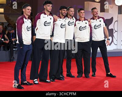 Venise, Italie. 01 Sep, 2025. Soirée 6, tapis rouge du film “Portobello” sur la photo : Venezia FC team crédit : Independent photo Agency/Alamy Live News Banque D'Images