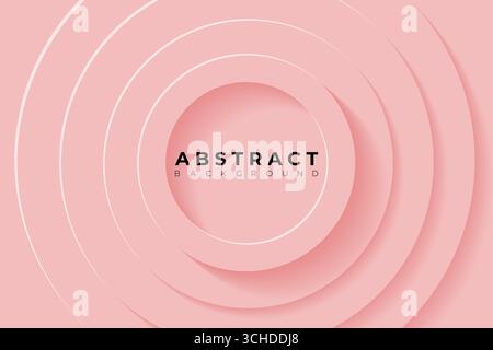 Fond abstrait avec cercle 3d couche de papier rouge très doux, illustration vectorielle Illustration de Vecteur