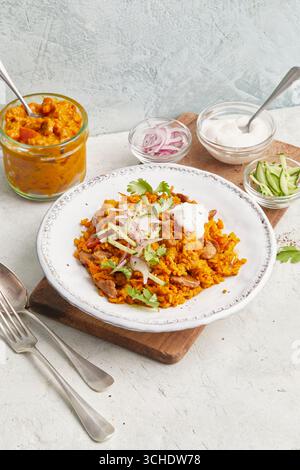 Curry de riz seitan Banque D'Images