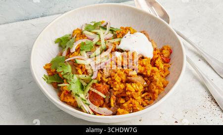 Curry de riz seitan Banque D'Images