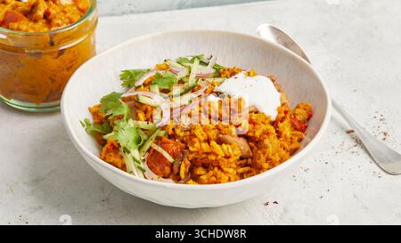 Curry de riz seitan Banque D'Images
