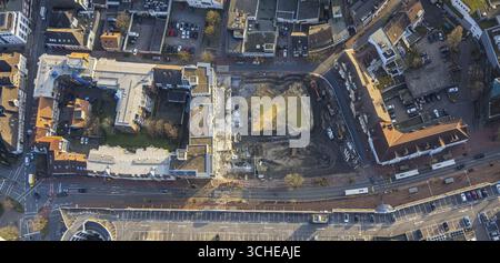Vue aérienne, chantier avec démolition de la moitié ouest du passage du Ritterpassage, centre, Hamm, région de la Ruhr, Rhénanie-du-Nord-Westphalie, Allemagne Banque D'Images