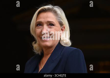Paris, France. 02 septembre 2025. Interview de Marine LePen, Jordan Bardella et François Bayrou sur le vote de confiance et le budget 2026 au Hôtel de Matignon, 2 septembre 2025 - 02/09/2025 - France/Ile-de-France (région)/Paris - Julien Mattia/le Pictorium crédit : LE PICTORIUM/Alamy Live News Banque D'Images