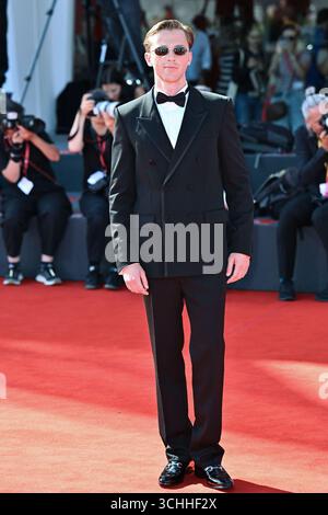 Venise, Italie. 02 septembre 2025. Benjamin voisin assiste à la première de L'Etranger dans le cadre du 82e Festival International du film de Venise au Lido de Venise, Italie, le 2 septembre 2025. Photo par Aurore Marechal/ABACAPRESS.COM crédit : Abaca Press/Alamy Live News Banque D'Images
