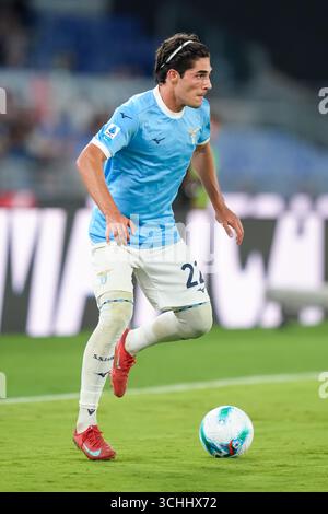 Rome, Italie. 31 août 2025. Matteo Cancellieri du SS Lazio lors de la série Serie A Enilive match entre le SS Lazio et le Hellas Verona FC à Olimpico le 31 août 2025 à Rome, Italie crédit : Giuseppe Maffia/Alamy Live News Banque D'Images
