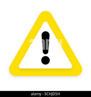 Symbole d'exclamation triangle d'avertissement – symbole d'alerte de sécurité Illustration de Vecteur