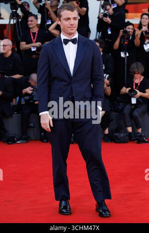 Gabriel Basso assiste au tapis rouge 'A House of Dynamite' lors du 82e Festival international du film de Venise le 2 septembre 2025 à Venise, en Italie. Banque D'Images