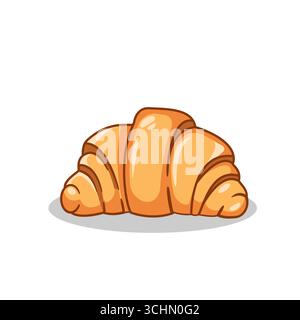Illustration de croissant doré illustration vectorielle conception isolée Illustration de Vecteur