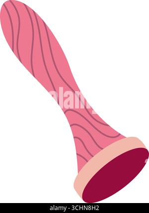 Icône tampon de sceau plat Illustration de Vecteur