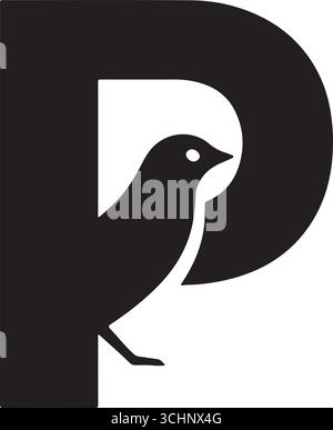 Animal félin noir assis à côté de la lettre I conception de logo vectoriel | illustration de panthère animale professionnelle Illustration de Vecteur