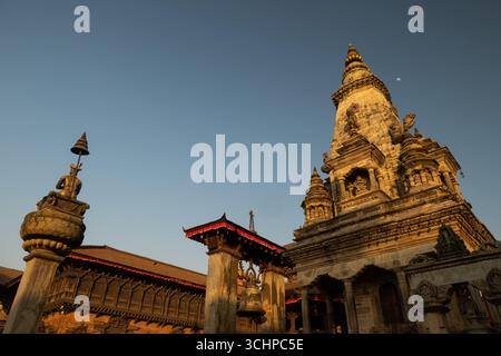 Temples de Durbar Square à Bhaktapur, Népal Banque D'Images