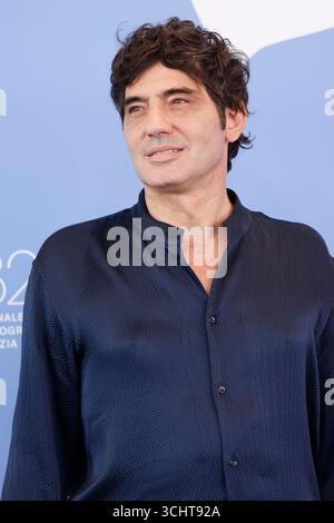 Pietro Marcello pose lors de l'appel photo de 'Duse' lors du 82ème Festival International du film de Venise au Palazzo del Casino sur le Lido à Venise, Italie, le 3 septembre 2025. Banque D'Images