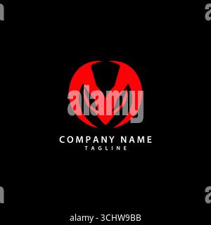 vecteur masculin de conception de logo de tête d'abeille Illustration de Vecteur