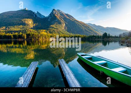 Lac Hintersee en Bavière - Allemagne Banque D'Images