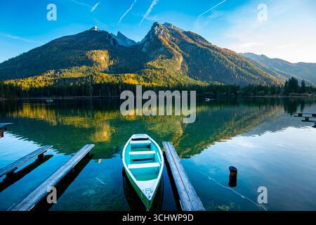 Lac Hintersee en Bavière - Allemagne Banque D'Images