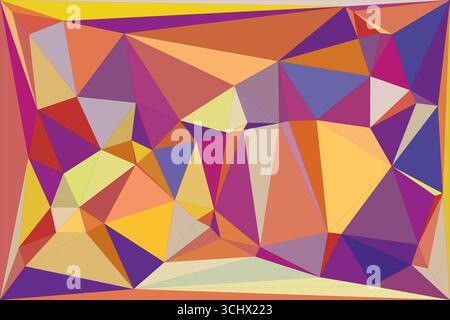 Mosaïque polygonale avec fond géométrique abstrait de couleur dégradé. Conception de fond poly bas. Technologie faible fond poly. Moderne et tendance abst Illustration de Vecteur