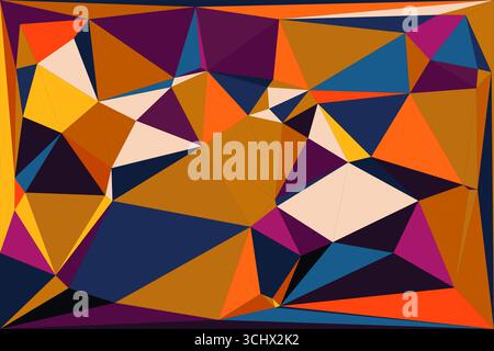 Mosaïque polygonale avec fond géométrique abstrait de couleur dégradé. Conception de fond poly bas. Technologie faible fond poly. Moderne et tendance abst Illustration de Vecteur