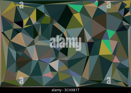 Mosaïque polygonale avec fond géométrique abstrait de couleur dégradé. Conception de fond poly bas. Technologie faible fond poly. Illustration de Vecteur