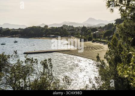 Plage, plage de l'Argentière, la Londe-les-Maures, Var, Côte d'Azur, Provence-Alpes-Cote d'Azur, Cote d'Azur, France Banque D'Images